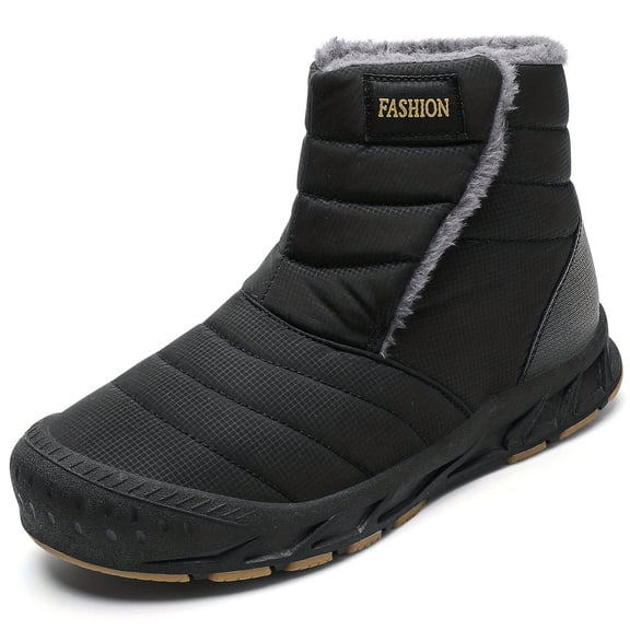 Men's Slip Resistant Snow Boots,Thermal Shoes,Windproof Boots Faux Fur Lining
