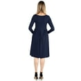 thumbnail image 3 of 24seven Comfort Apparel Long Sleeve Fit and Flare Maternity Midi Dress, 3 of 4
