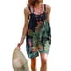 thumbnail image 4 of Moda mujer estilo étnico estampado hombro frío tirantes bolsillos Cami pantalones mono Pompotops qyievc2085, 4 of 6