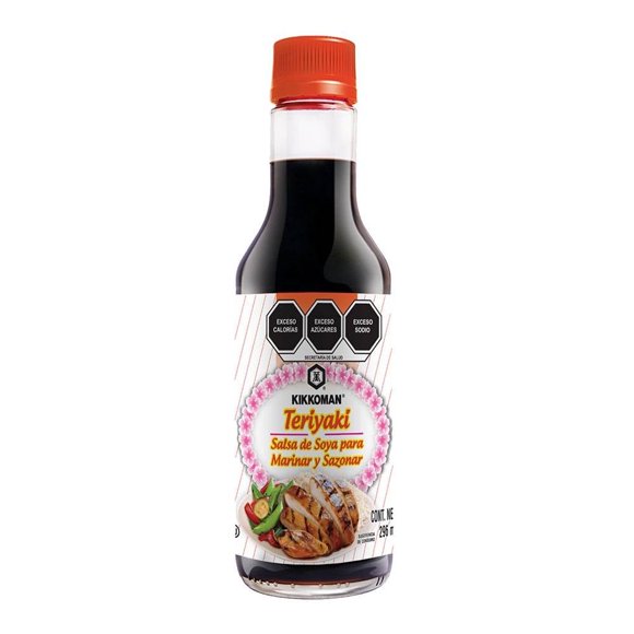 Salsa de soya Kikkoman teriyaki  para marinar y sazonar 296 ml