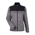 thumbnail image 4 of CORE365 CE74W Women's Venture Heathered Stripe Hybrid Jacket-BLACK/ WHITE-S, 4 of 6