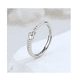 thumbnail image 2 of 2 Anillos Promesa para Parejas Compromiso Color Ajustable Corazón Medio Lab.G Plateado, 2 of 5
