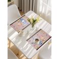 thumbnail image 5 of Bunny Gnomes Easter Placemats Set of 6, Eggs Brown Checkered Farmhouse Placemats for Dining Table, Place Mats for Kitchen Tabletop, Waterproof Wipeable Dining Table Mats Set, 5 of 9
