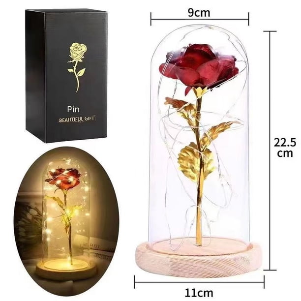 Pantalla de lámpara acrílica con flor eterna, fuente de rosa, festival de Tanabata, regalo de San Valentín para novia, regalo creativo