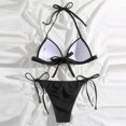 thumbnail image 4 of Women Fashion Solid Color Sexy Taping Backless Bikini Swimsuit, 4 of 5
