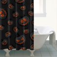 thumbnail image 4 of Black Halloween Pumpkins Shower Curtain 72"x72" ,Bathroom Decorative Shower Curtains Set with 12 Hooks,Modern Waterproof Washable Shower Curtain, 4 of 6