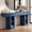 Blue | 63in Length, variant on OMCHOM 70.8 Inch Console Table with USB Charging Station, Farmhouse Wood Narrow Sofa Table Behind Couch, Equipped with Storage Shelves for Entryway Hallway Living Room Decor(Blue)