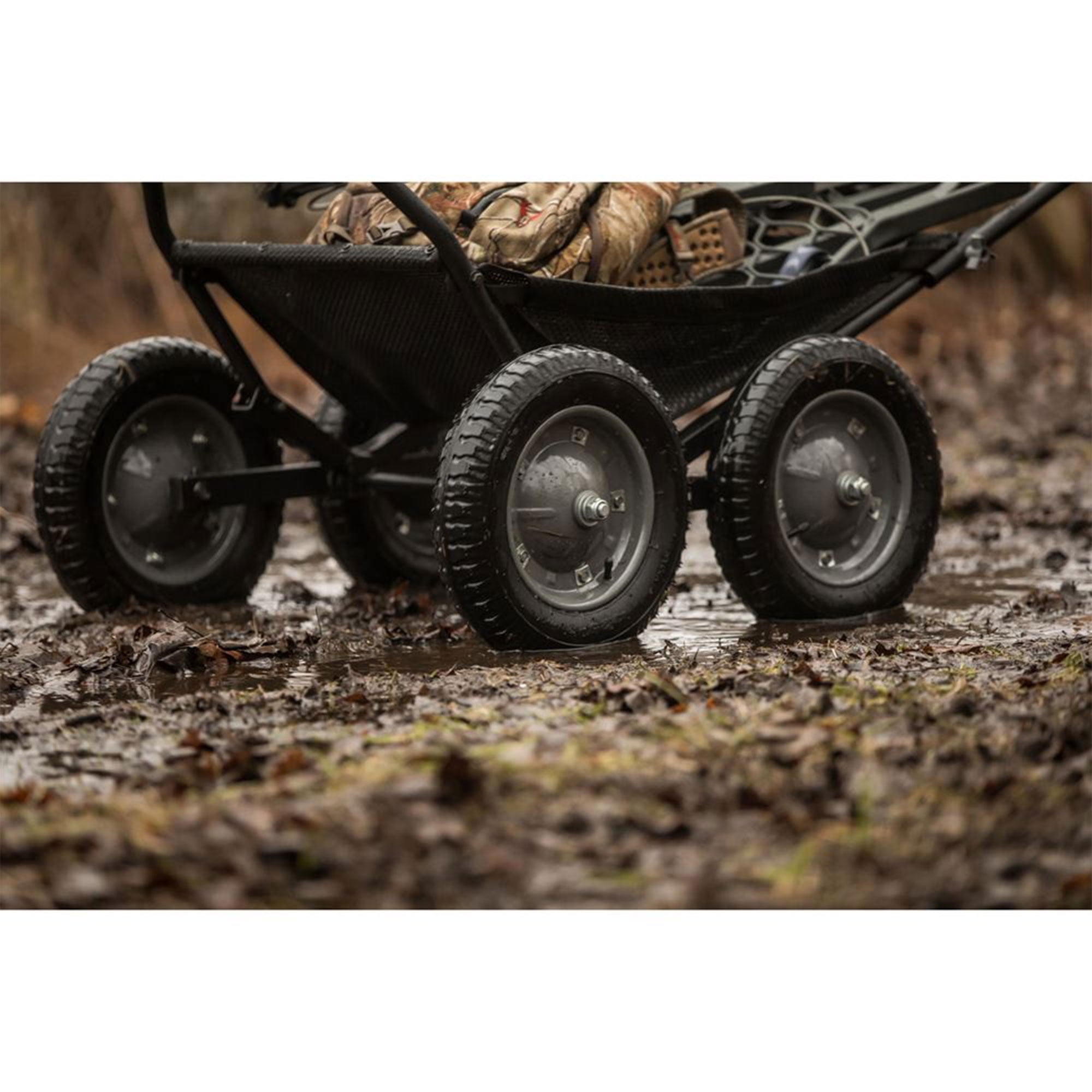 Hawk Crawler Multi-Use Folding Hunting Deer Cart - 500 lb Capacity - Black