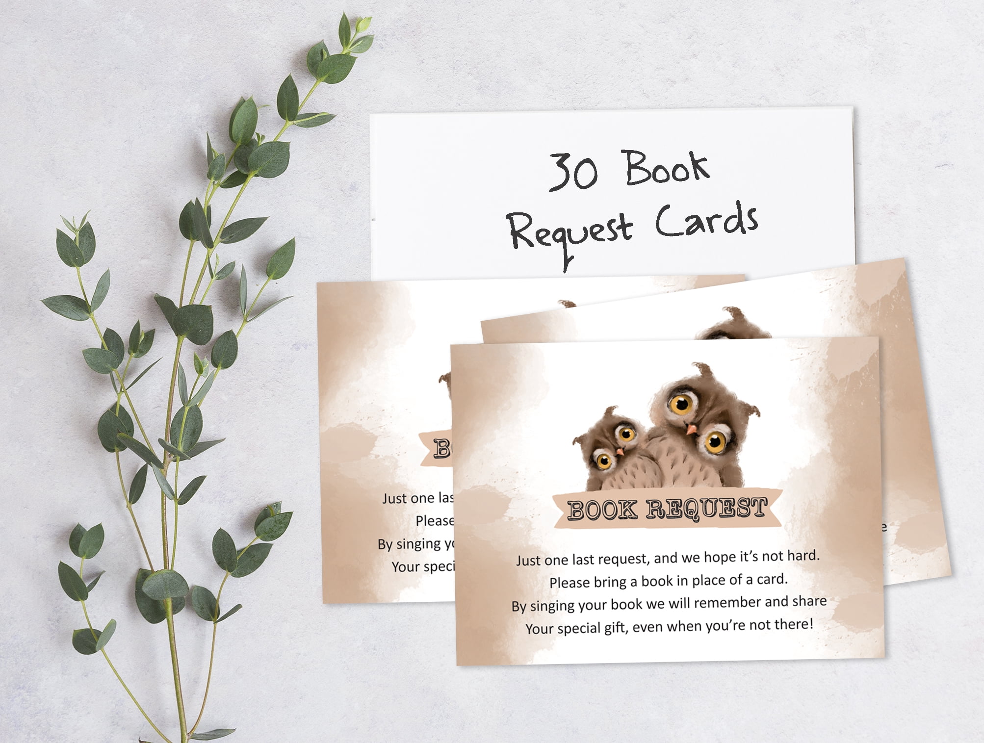 Inkdotpot 30 Books For Baby Shower Request Cards Bring A Book Instead Of A Card Owl Bird Baby Shower Invitations Inserts Games
