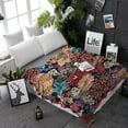 thumbnail image 2 of Yibo Leaves Tropical Plants Leaf Blanket Flannel Soft and Comfortable Anti-static Bed Sofa Blanket, 2 of 7
