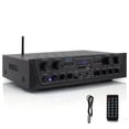 thumbnail image 1 of Amplificador Karaoke Bluetooth 500W Pyle, 4 Canales, Receptor de Audio para Cine en Casa con AUX, FM, RCA para Subwoofer, USB, Entrada Micrófono con Eco para Streaming de Música Inalámbrica, PTA44BT, 1 of 7