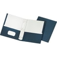 thumbnail image 3 of (2 pack) Staples School Grade - Pocket folder - 2 compartments - for Letter - capacity: 135 sheets - navy (pack of 25), 3 of 3