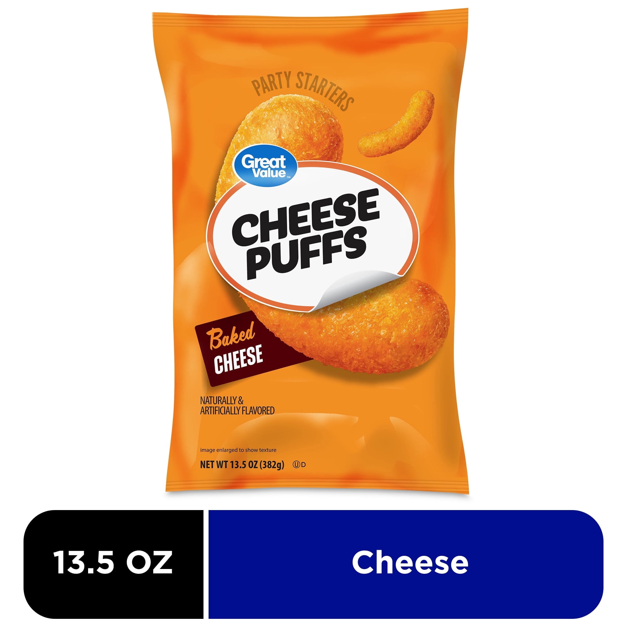(10 pack) Great Value Cheese Puffs, 13.5 oz Bag