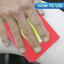 Masteelf Red Handheld Sanding Block Polishing Tool for Grinding Buffing and Preparation