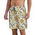 thumbnail image 2 of Goofa Autumn Pumpkins Leaves Printed Mens Swim Trunks Summer Quick Dry Short Beach Swimwear Bathing Suits-Large, 2 of 9