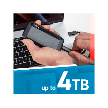 Crucial - X8 2TB External USB-C 3.2 Gen 2/USB-A Portable SSD