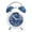 Blue, variant on Retro Metal Bell Alarm Clock, Silent Non Ticking Bedside Clock, Loud Alarm with Soft Night Light, Heavy Sleeper Friendly Design for Adults, Bedroom, Dormitory and Home Desktop Use