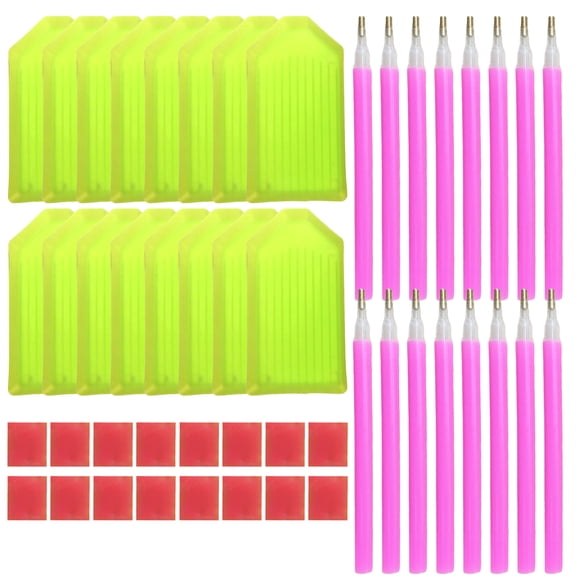 Diamond Painting Tool Kit 16 Sets, Applicator Pens, Sorting Trays and Wax for 5D DIY Craft Projects