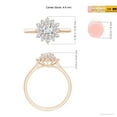 thumbnail image 5 of ANGARA Natural Classic Double Floral Halo Diamond Ring in 14K Rose Gold for Women (Size-4.6mm| Color-G| Clarity-VS2) | April Birthstone, Anniversary, Jewelry Gift for Women | Natural Diamond Ring, 5 of 10