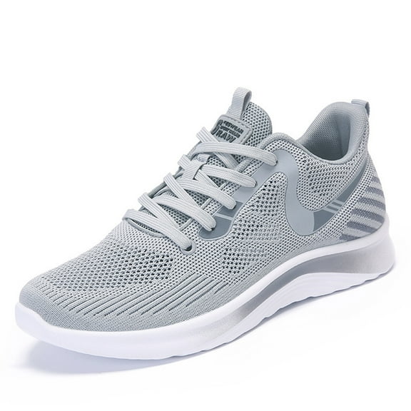 Men's Casual Mesh Sneakers Lightweigh Breathable Comfortable Walking Running Athletic Outdoor Non-Slip Shoes Gray 8.5 US