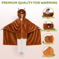 thumbnail image 3 of Sudadera portátil con capucha Mewaii Highland Cow para adultos, 3 of 8