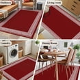 thumbnail image 6 of Red Geometric Large Area Rugs for Bedroom Living Room, Soft Non Slip Carpet Bedside Rug, Country Farm Traditional Chinese Tile Rectangular Floor Cover Kitchen Accent Rug 2.7'x5' for Office, 6 of 9