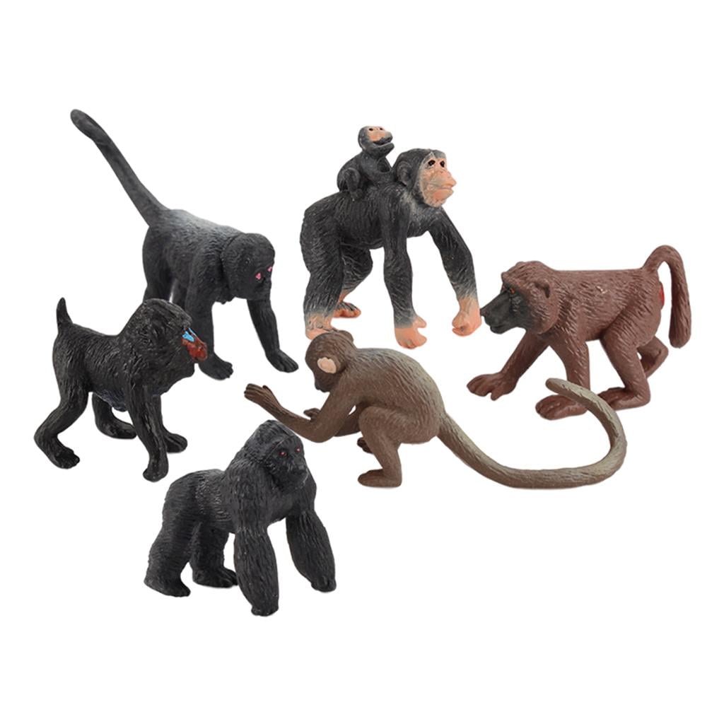 cake decorations New model APES and MONKEYS toob 12 nature figurines play 