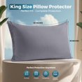 thumbnail image 2 of Juego de 2 protectores de almohada Utopia Bedding King, 51 x 102 cm, color gris, 2 of 8