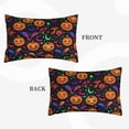 thumbnail image 3 of Halloween Plush Throw Pillow Covers, halloween pumpkin bat Pillow Cases with Invisible Zipper,Halloween Decor Microfiber Pillow Cases for Sleeping Bedroom Sofa Living Room, 3 of 6