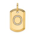 thumbnail image 1 of Diamond2Deal 14K Or Jaune Initiale Diamant O Breloque pour Chien pour Femmes (W - 0.7 Pouce), 1 of 3