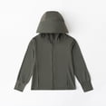 thumbnail image 4 of AHTJRT Kids UPF 50+ Sun Protection Jacket Boys Girls Long Sleeve Zip Up Hoodies with Pockets Cooling Lightweight Jackets for Running Fishing Hiking Dark Green 3-4 Years, 4 of 8