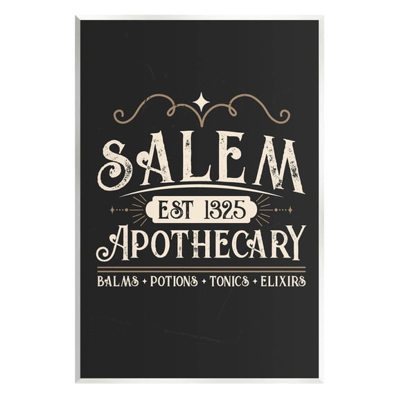 Stupell Industries Salem Apothecary Vintage Sign Graphic Art Unframed Art Print Wall Art, Design by Angela Nickeas