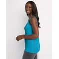thumbnail image 2 of Hanes Women's Scoopneck Cotton Jersey Tank Process Blue XL, 2 of 4