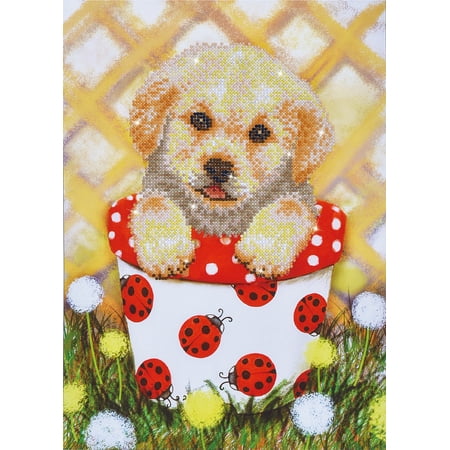UPC: 4897073243627 | DIAMOND DOTZ® Pup in Pot Diamond Painting Kit
