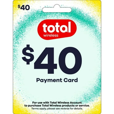 Total Wireless $40 Payment Card e-PIN Top Up (Email Delivery)