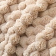 thumbnail image 3 of Whale Flotilla 90"x 90" Queen Size Blanket for Bed with Expanded 3D-Jacquard Pattern, Fuzzy Soft Cozy Exquisite Blankets or All Season, Warm and Fluffy, Camel, 3 of 10