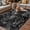 Black, variant on Black Geometric Outdoor Rug for Patio/Deck/Porch, Non-Slip Large Area Rug 3 x 5 Ft, Contemporary Minimalism Abstract Pattern Indoor Outdoor Rugs Washable Area Rugs, Camping Rug Carpet Runner