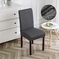 thumbnail image 6 of Genina Waterproof Chair Covers for Dining Room Dining Chair Covers Kitchen Parsons Chair Covers (Dark Gray, 6 PCS), 6 of 7
