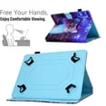 thumbnail image 4 of Universal 8 inch Tablet Case, Slim Folio Protective Case Cover with Kickstand for iPad mini/Samsung Tab A 8.0/Onn 8.0/Lenovo Tab M8 all 7.5-8.5 inch Tablet, Purple Cat, 4 of 7