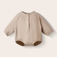 thumbnail image 2 of MEZZALL Child Boys Bodysuits Baby Long Sleeve Jumpsuit Sleepwear Summer Soft Breathable One-Piece Romper Solid Color Crew Neck Versatile Onesies, 2 of 4