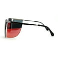 thumbnail image 4 of Mens Futuristic Robotic Racer Metal Side Visor Sunglasses Silver Black, 4 of 4