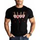 thumbnail image 1 of T-Shirts for Men, Romantic Red Love Heart Crew Neck Cotton T-Shirt Men's Short Sleeve Valentine's Day Hearts Clips, 1 of 8