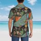 thumbnail image 4 of Fotbe Rich Fish Camisa Hawaiana para Hombre Unisex – Camisa Casual de Verano con Botones de Manga Corta de Algodón y Lino,3X-Large, 4 of 7