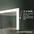 thumbnail image 5 of 30 in.Wx 36 in.H Frameless LED Single Bathroom Vanity Mirror in Polished Crystal, 5 of 14