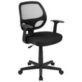 thumbnail image 3 of Emma + Oliver Mid-Back Black Mesh Swivel Ergonomic Task Office Chair - Arms, BIFMA Certified, 3 of 16