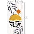 thumbnail image 2 of Abstract Boho Mid Century Stall Small Half Size Dorm Shower Curtain 36x72 Inch Funky Geometric Minimalist Aesthetic Modern RV Single Narrow Decor Fabric Bathroom Set Polyester Waterproof, 2 of 6