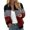 Red, variant on OIOLOYJM Sweatshirt for Women Casual Color Block Stripe Baseball Lightweight Long Sleeve Full Zip Bomber Jackets with Pockets Winter Cozy Loose Fit Fashion Outfits Green L