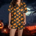 thumbnail image 6 of FADAACAI Button Up Pajamas for Women Cute Pj Sets Woman Halloween Pj Sets for Woman Halloween Pajama Set Womens Pjs Sets Fall Pajamas for WomenPajama Sets for Women 2 Piece Orange M, 6 of 6