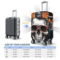 thumbnail image 5 of Goofa Flower Horn Skull A Pattern Luggage Covers For Suitcase,Suitcase Cover Protector Fit 18-32 Inch Luggage-X-Large, 5 of 9