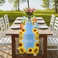 thumbnail image 4 of Table Runners 90 Inches Long Dress Scarves, Sunflowers Farmhouse Coffee/Dining/Kitchen Table Runner for Living Room, Yellow Summer Botanical Elegant Flowers 13x90 Inch, 4 of 9